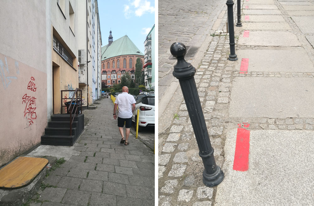rød rute i Stettin Polen